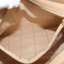CELINE C Macadam Canvas Shoulder Bag Beige Gold Auth BA6239-21