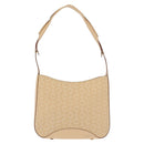 CELINE C Macadam Canvas Shoulder Bag Beige Gold Auth BA6239-2