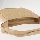 CELINE C Macadam Canvas Shoulder Bag Beige Gold Auth BA6239-6