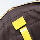 GUCCI Diamante Business Bag Leather Beige Gold 344357 Auth BA6240-10