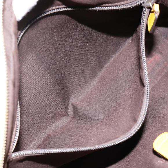 GUCCI Diamante Business Bag Leather Beige Gold 344357 Auth BA6240