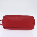 GUCCI Bamboo Daily Hand Bag Leather 2way Red Silver 392013 Auth BA6241-11