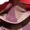 GUCCI Bamboo Daily Hand Bag Leather 2way Red Silver 392013 Auth BA6241-20