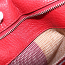 GUCCI Bamboo Daily Hand Bag Leather 2way Red Silver 392013 Auth BA6241-21