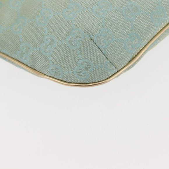 GUCCI GG Canvas Shoulder Bag Peppermint Gold 005 0813 Auth BA6242