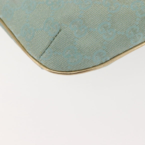 GUCCI GG Canvas Shoulder Bag Peppermint Gold 005 0813 Auth BA6242