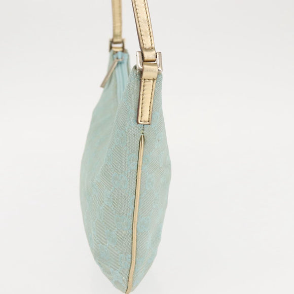 GUCCI GG Canvas Shoulder Bag Peppermint Gold 005 0813 Auth BA6242