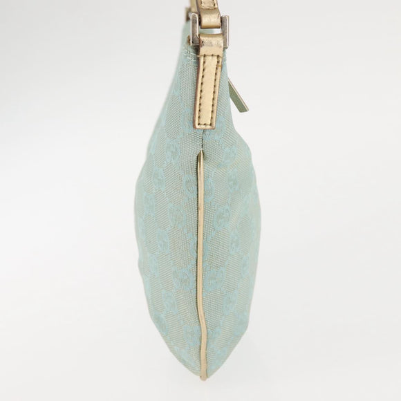 GUCCI GG Canvas Shoulder Bag Peppermint Gold 005 0813 Auth BA6242