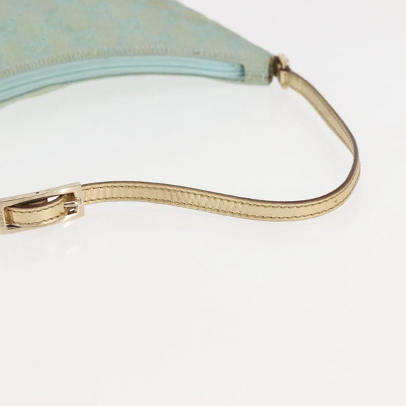 GUCCI GG Canvas Shoulder Bag Peppermint Gold 005 0813 Auth BA6242