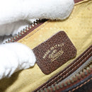 GUCCI GG Supreme Web Sherry Line Hand Bag PVC Beige Gold Red Auth BA6243-12