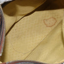 GUCCI GG Supreme Web Sherry Line Hand Bag PVC Beige Gold Red Auth BA6243-11