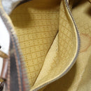 GUCCI GG Supreme Web Sherry Line Hand Bag PVC Beige Gold Red Auth BA6243-19