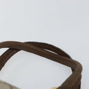 GUCCI GG Supreme Web Sherry Line Hand Bag PVC Beige Gold Red Auth BA6243-8