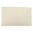 Christian Dior Honeycomb Canvas Chain Shoulder Bag PVC White Gold Auth BA6245-2