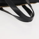 BURBERRY Nova Check Hand Bag Canvas Leather Black Gold Auth BA6246-7