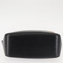 BURBERRY Nova Check Hand Bag Canvas Leather Black Gold Auth BA6246-9