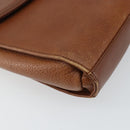 Burberrys Shoulder Bag Leather Brown Gold Auth BA6247-14