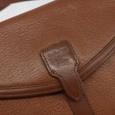 Burberrys Shoulder Bag Leather Brown Gold Auth BA6247-10