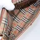 Burberrys Shoulder Bag Leather Brown Gold Auth BA6247-12