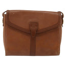 Burberrys Shoulder Bag Leather Brown Gold Auth BA6247-13