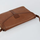 Burberrys Shoulder Bag Leather Brown Gold Auth BA6247-6