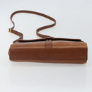 Burberrys Shoulder Bag Leather Brown Gold Auth BA6247-5