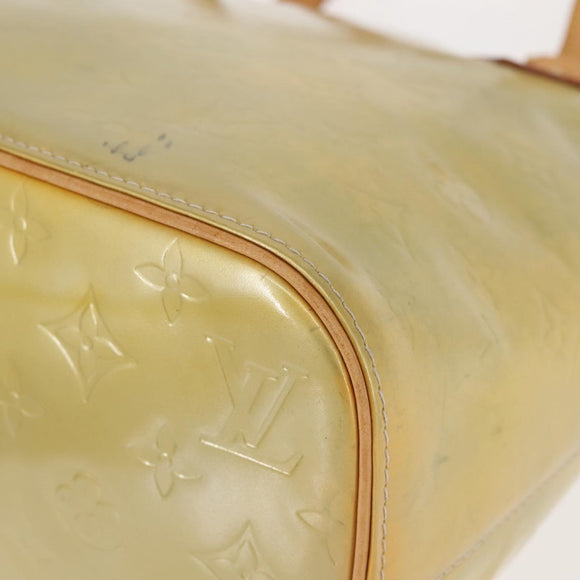 LOUIS VUITTON Monogram Vernis Houston Hand Bag Gris M91053 LV Auth BA6256