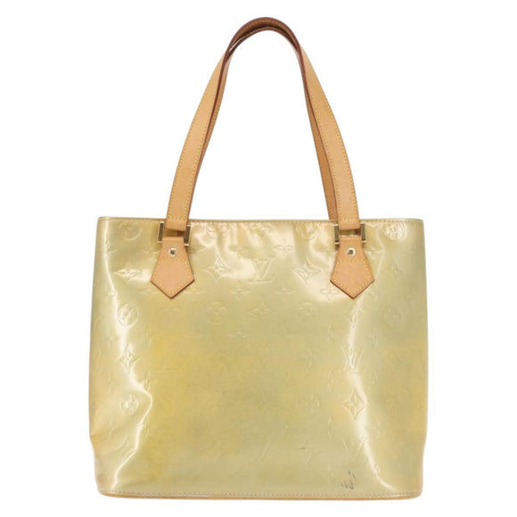 LOUIS VUITTON Monogram Vernis Houston Hand Bag Gris M91053 LV Auth BA6256