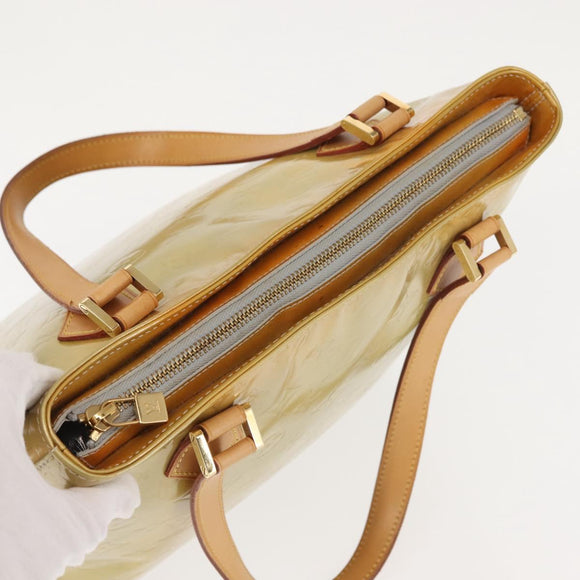 LOUIS VUITTON Monogram Vernis Houston Hand Bag Gris M91053 LV Auth BA6256