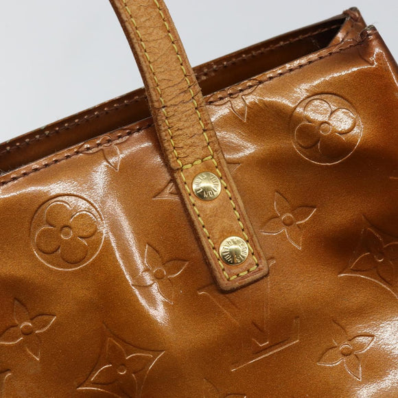 LOUIS VUITTON Monogram Vernis Reade PM Hand Bag Bronze M91146 LV Auth BA6257