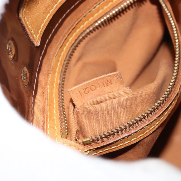LOUIS VUITTON Monogram Vernis Reade PM Hand Bag Bronze M91146 LV Auth BA6257