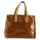 LOUIS VUITTON Monogram Vernis Reade PM Hand Bag Bronze M91146 LV Auth BA6257-13