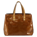 LOUIS VUITTON Monogram Vernis Reade PM Hand Bag Bronze M91146 LV Auth BA6257-2