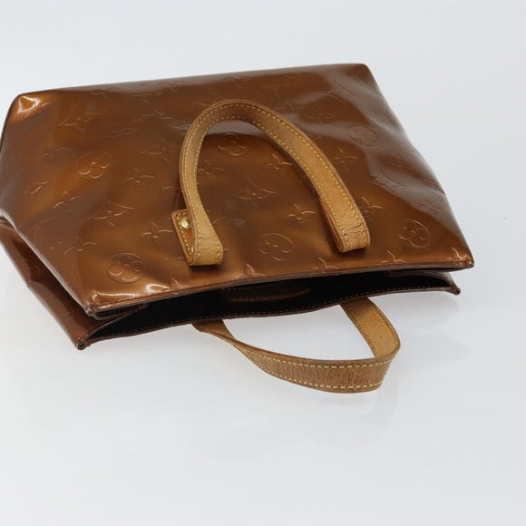 LOUIS VUITTON Monogram Vernis Reade PM Hand Bag Bronze M91146 LV Auth BA6257