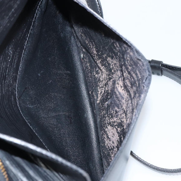 LOUIS VUITTON Epi Jeune Fille MM Shoulder Bag Black M52152 LV Auth BA6258