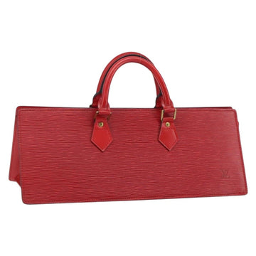 LOUIS VUITTON Epi Sac Triangle Hand Bag Red M52097 LV Auth BA6260