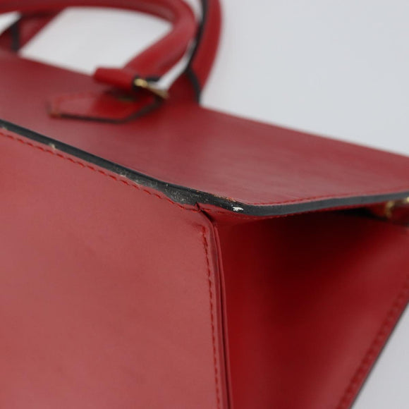 LOUIS VUITTON Epi Sac Triangle Hand Bag Red M52097 LV Auth BA6260