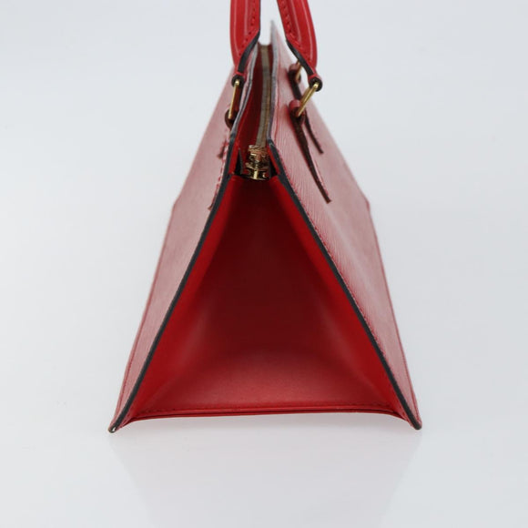 LOUIS VUITTON Epi Sac Triangle Hand Bag Red M52097 LV Auth BA6260