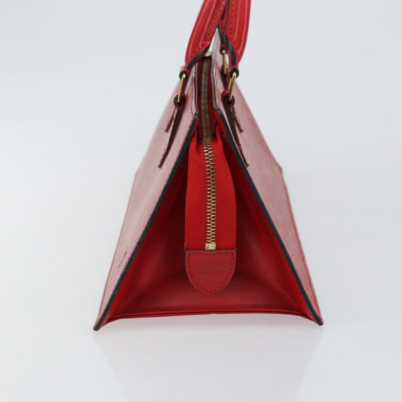 LOUIS VUITTON Epi Sac Triangle Hand Bag Red M52097 LV Auth BA6260