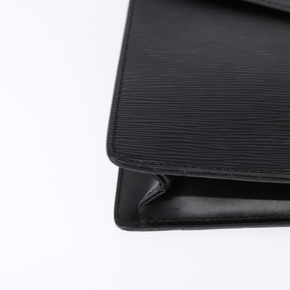 LOUIS VUITTON Epi Porte Documents Bandouliere Schwarz M54462 LV Auth BA6261