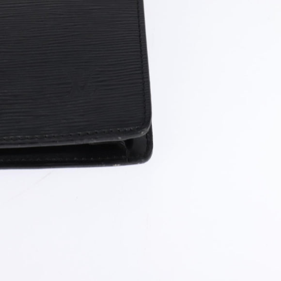 LOUIS VUITTON Epi Porte Documents Bandouliere Schwarz M54462 LV Auth BA6261