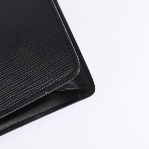 LOUIS VUITTON Epi Porte Documents Bandouliere Schwarz M54462 LV Auth BA6261