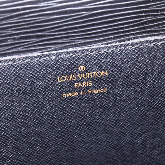 LOUIS VUITTON Epi Porte Documents Bandouliere Black M54462 LV Auth BA6261