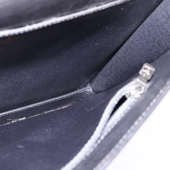 LOUIS VUITTON Epi Porte Documents Bandouliere Schwarz M54462 LV Auth BA6261