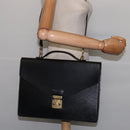 LOUIS VUITTON Epi Porte Documents Bandouliere Black M54462 LV Auth BA6261-25