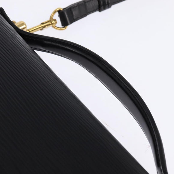LOUIS VUITTON Epi Porte Documents Bandouliere Schwarz M54462 LV Auth BA6261