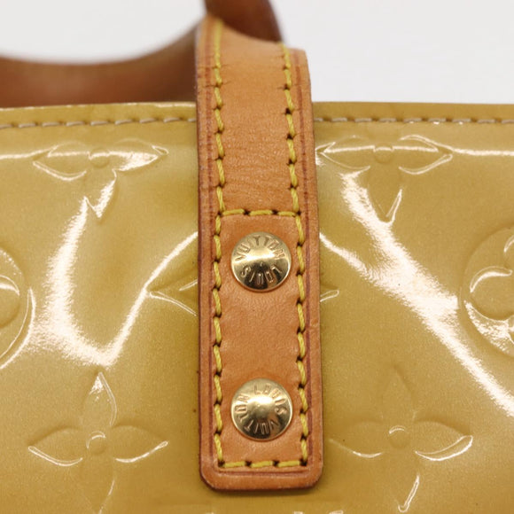 LOUIS VUITTON Monogram Vernis Reade PM Hand Bag Beige M91334 LV Auth BA6262