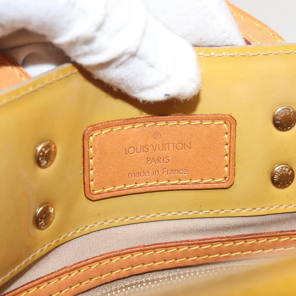 LOUIS VUITTON Monogram Vernis Reade PM Hand Bag Beige M91334 LV Auth BA6262