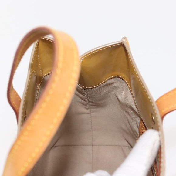 LOUIS VUITTON Monogram Vernis Reade PM Hand Bag Beige M91334 LV Auth BA6262