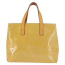 LOUIS VUITTON Monogram Vernis Reade PM Hand Bag Beige M91334 LV Auth BA6262-13